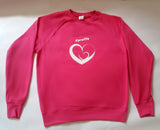 Jumper: PINK, long sleeved, unisex jumper with Pro Life and Rally Logo