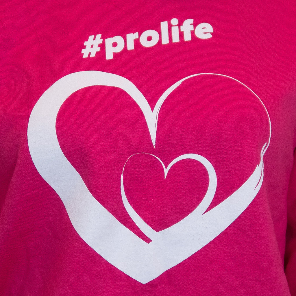 Jumper: PINK, long sleeved, unisex jumper with Pro Life and Rally Logo
