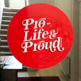 Car Window Sticker : ProLife and Proud