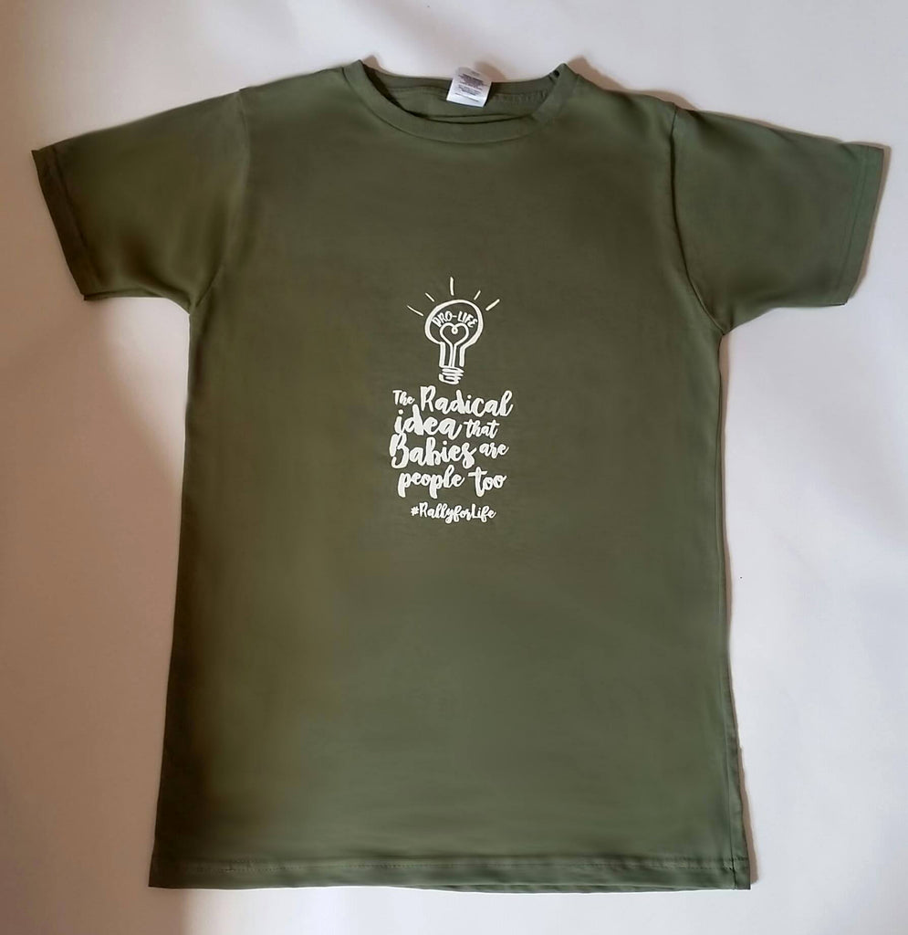 T-Shirt: OLIVE, short sleeved, unisex t-shirt: Radical Idea